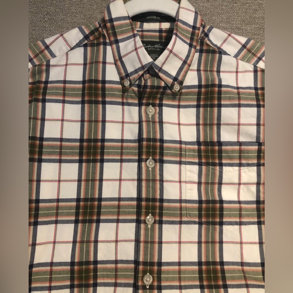 Eddie Bauer Plaid Flannel EUC M Tall